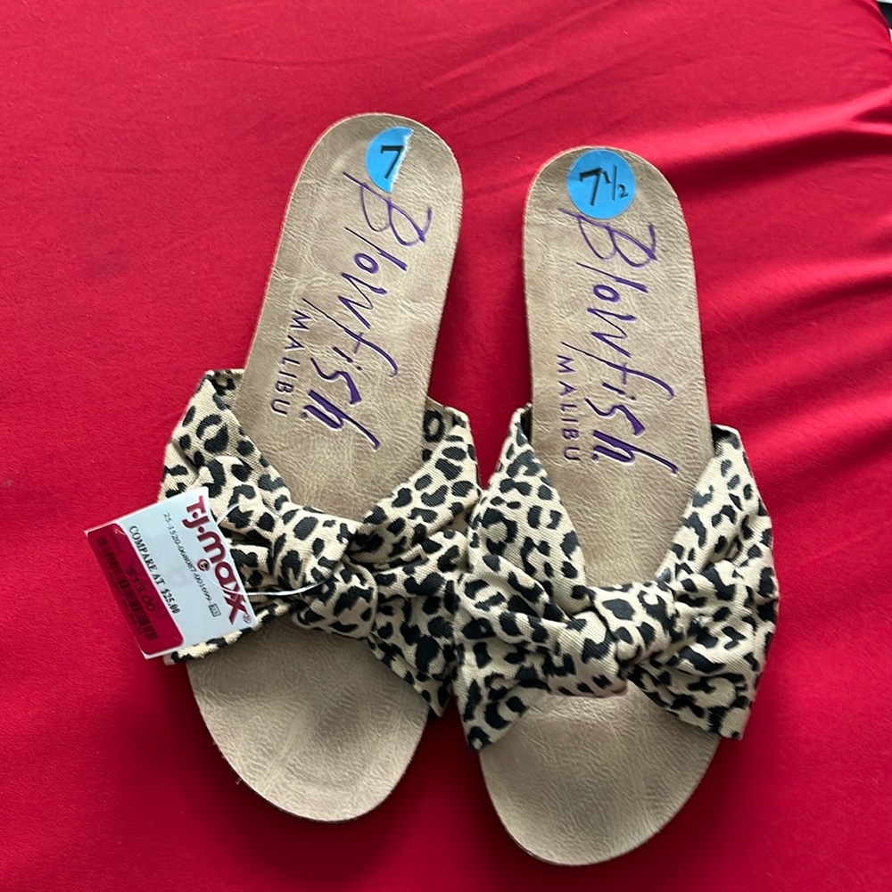 Cheetah print sandals